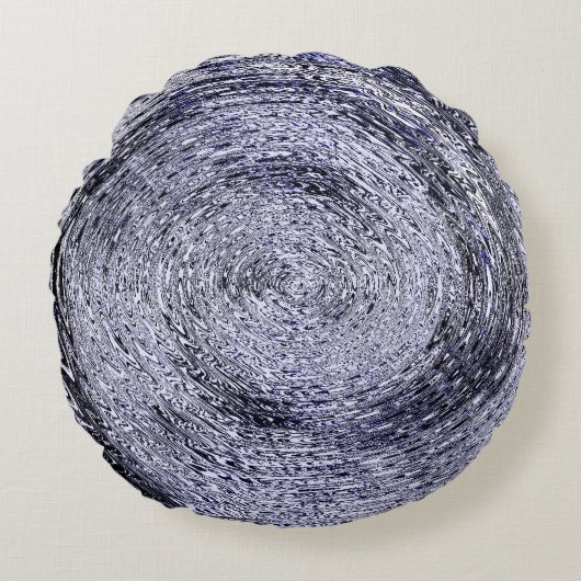 Blauwe zwijn rond kussen (Voorkant)