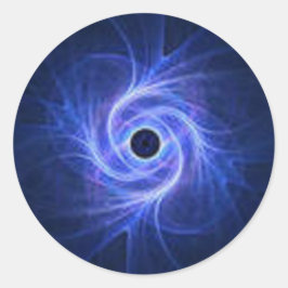 Blauwe zwijn ronde sticker