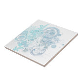 Blauwe zwijn tegeltje (Zijkant)