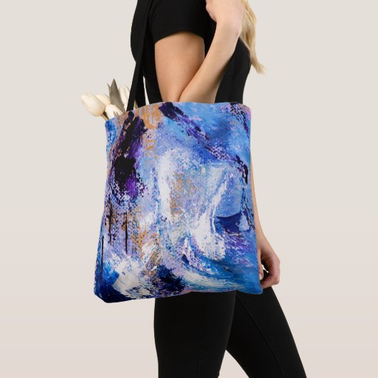 Blauwe zwijn tote bag (Dichtbij)