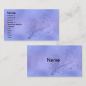 Blauwe zwijn visitekaartje (Voorkant / Achterkant)
