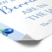 Blauwebes Baby Shower Raad Hoeveel Bessen Spel Poster (Hoek)