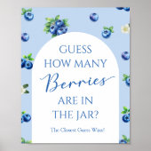 Blauwebes Baby Shower Raad Hoeveel Bessen Spel Poster (Voorkant)