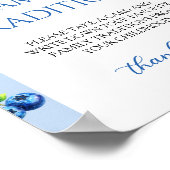 Blauwebes Babyshower Familie Tradities Game Poster (Hoek)
