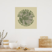 Blauwegrass Musicians alleen groene spelers Poster (Keuken)