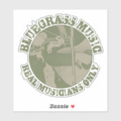 Blauwegrass Musicians alleen groene spelers Sticker (Vel)