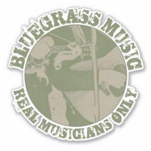 Blauwegrass Musicians alleen groene spelers Sticker