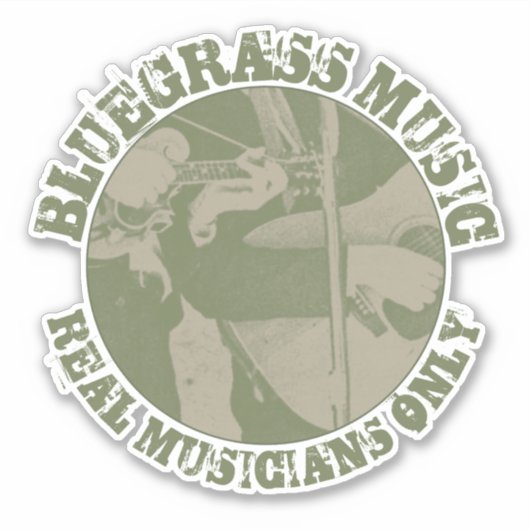 Blauwegrass Musicians alleen groene spelers Sticker (Voorkant)