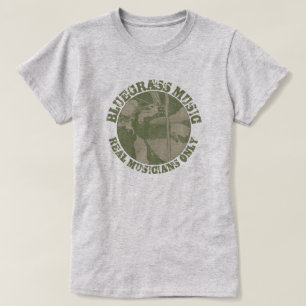 Blauwegrass Musicians alleen groene spelers T-shirt