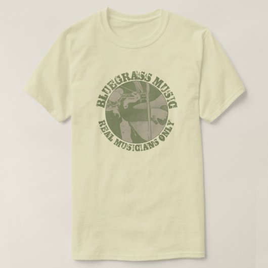 Blauwegrass Musicians alleen groene spelers T-shirt (Design voorkant)