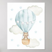 Blauwehete luchtballon, Dieren, Beer, Jongens Nurs Poster (Voorkant)