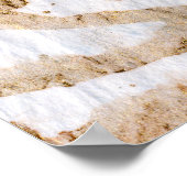 Blauwen 006 Abstract Waterverf getextureerd papier Poster (Hoek)