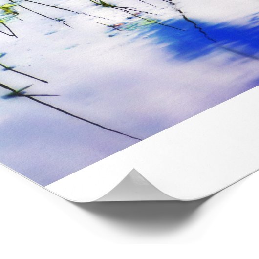 Blauwen en gras poster (Hoek)