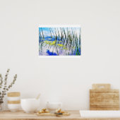 Blauwen en gras poster (Keuken)