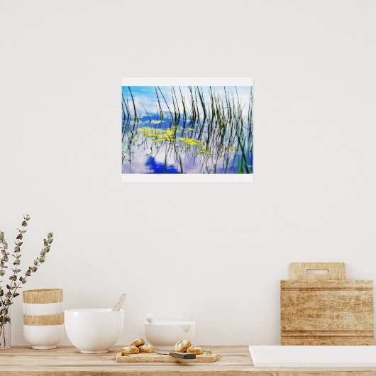 Blauwen en gras poster (Keuken)