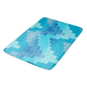 blauwen en witte geometrische Bath Mat (Gekanteld)