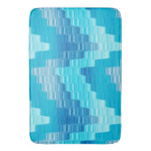 blauwen en witte geometrische Bath Mat (Voorkant Verticaal)