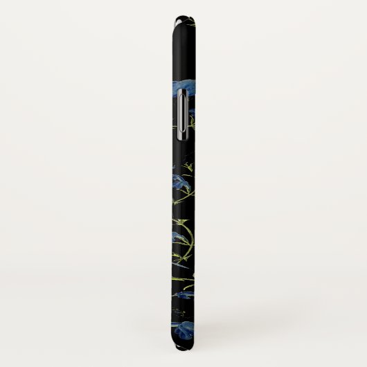 Blauwen en zwarte pagina fractale kunst Monogram Case-Mate iPhone Case (Achterkant / rechts)