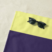 Blauwen + Groene kleurblokkeringsstreep Strandlaken (In situ)