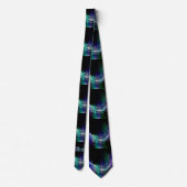 Blauwen Muzieknoten Psychedelic Music Necktie Stropdas (Achterkant)