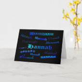 Blauwen op zwart - Hannah Kaart (Gele Bloem)