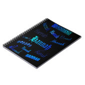 Blauwen op zwart - Hannah Notitieboek (Linkerzijde)