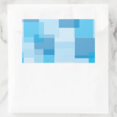 Blauwen Rechthoekige Sticker (Tas)