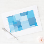 Blauwen Rechthoekige Sticker (Envelop)