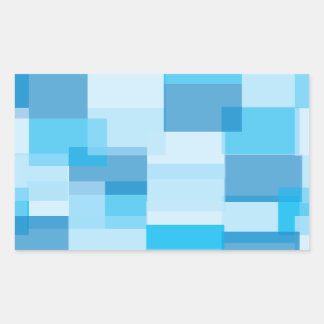 Blauwen Rechthoekige Sticker