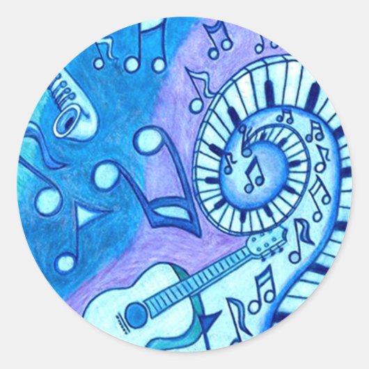 Blauwen Ronde Sticker (Voorkant)