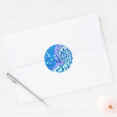 Blauwen Ronde Sticker (Envelop)