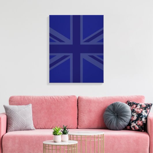 Blauwen voor een EU-vlag Britse vlag Canvas Afdruk (Insitu (Woonkamer))