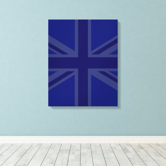 Blauwen voor een EU-vlag Britse vlag Canvas Afdruk (Insitu (Houten vloer))