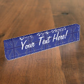 Blauwen voor een EU-vlag Britse vlag Naambordje (Zijkant)