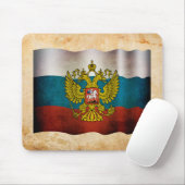 Blauwende vlag van Rusland Muismat (Met muis)