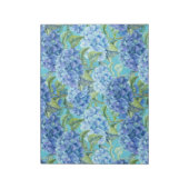 Blauwflesje Hydrangea Bloedpatroon Notitieblok (Linkerzijde)
