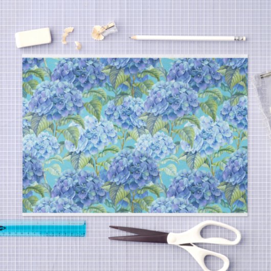 Blauwflesje Hydrangea Bloedpatroon Tissuepapier (Craft)