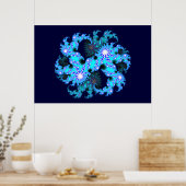 Blauwfractal Poster (Keuken)