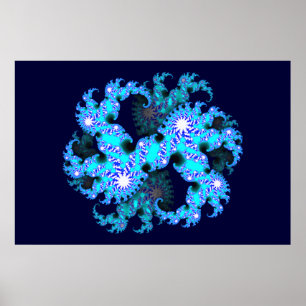 Blauwfractal Poster