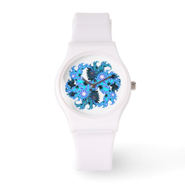 Blauwfractal watch horloge (Voorkant)