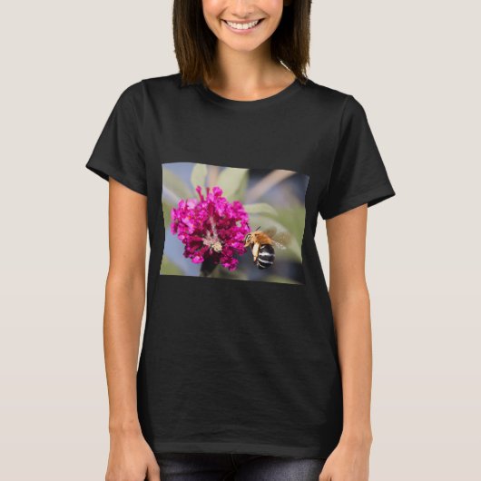Blauwgebandeerde Hommel T-shirt (Voorkant)
