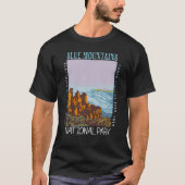 Blauwgebergte Nationaal Park Australië vervormt T-shirt (Voorkant)