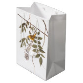 Blauwgeige geelzuchtige vogel op Wisteria Medium Cadeauzakje (Achterkant Gekanteld)