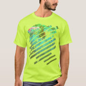 Blauwgekleurde herfstbladeren t-shirt (Voorkant)