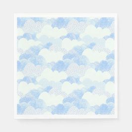 Blauwgekleurde regenwolken servet