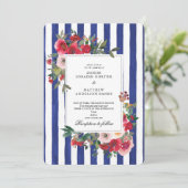 Blauwgekleurde Trouw Uitnodiging (Staand voorkant)