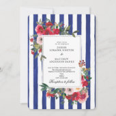 Blauwgekleurde Trouw Uitnodiging (Voorkant)