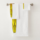 Blauwgele cartoon bad handdoek (Insitu)