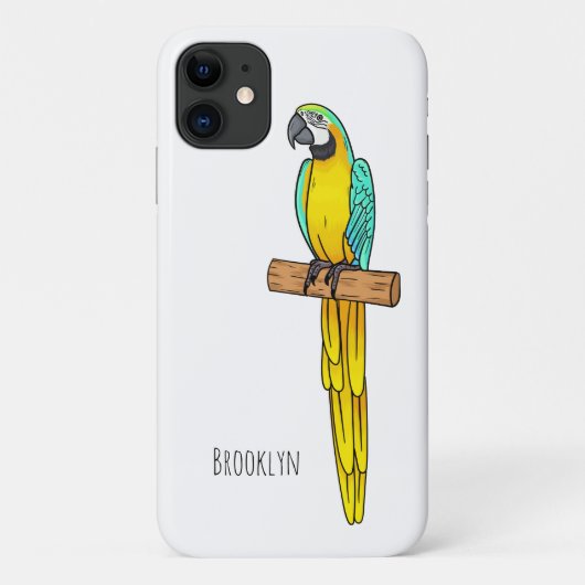 Blauwgele cartoon Case-Mate iPhone case (Achterkant)