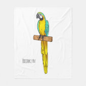 Blauwgele cartoon fleece deken (Voorkant)